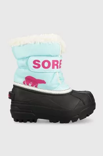 Buty dla dziewczynek - Sorel śniegowce dziecięce Childrens Snow kolor niebieski - grafika 1