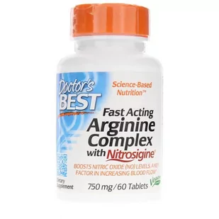 Doctor's Best Fast Acting Arginine Complex with Nitrosigine (60 tabl.) - Witaminy i minerały - miniaturka - grafika 1
