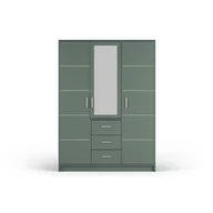 Szafy - Zielona szafa z lustrem 147x200 cm Burren – Cosmopolitan Design - miniaturka - grafika 1