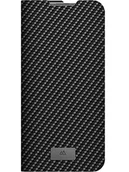 Etui i futerały do telefonów - Black Rock - Etui Booklet Flex Carbon pasuje do Samsung Galaxy S23 5G I etui na telefon komórkowy, funkcja stojaka, zamknięcie na magnes (czarne) - miniaturka - grafika 1