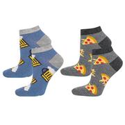 Skarpetki męskie - Zestaw 2x Stopki męskie kolorowe SOXO GOOD STUFF zabawne pizza - miniaturka - grafika 1