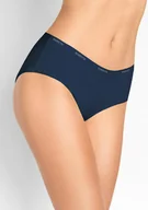 Majtki damskie - Figi damskie klasyczne granatowe z bawełny organicznej i włókna bambusowego Julia - POUPEE - miniaturka - grafika 1