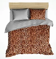 Pościel - pościel z polaru 220x220 + 2 poszewki P 300-10 DUO panterka jasna / szary - miniaturka - grafika 1