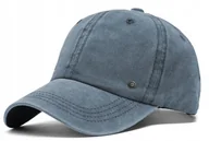 Czapki i chusty sportowe męskie - Czapka Z Daszkiem Vintage Bejsbolówka Bawełniana Granatowa Pako Jeans - miniaturka - grafika 1