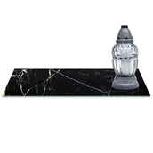 Lampiony i znicze - SZKLANA PODSTAWKA POD ZNICZE z dedykacją 60x30cm Marmur 07d - miniaturka - grafika 1
