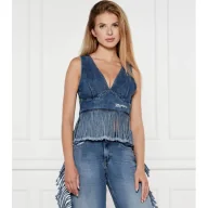 Koszulki i topy damskie - Karl Lagerfeld Jeans Jeansowy top Slim Fit - miniaturka - grafika 1