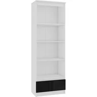 Regały - REGAŁ R 60 cm CLP 1 SZUFLADA 4 PÓŁKI BIAŁY / CZARNY POŁYSK - miniaturka - grafika 1