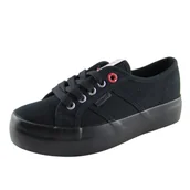 Trampki damskie - Trampki damskie CROSS JEANS LL2R4039C czarne - miniaturka - grafika 1