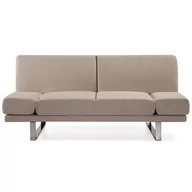 Sofy i kanapy - Beliani Sofa rozkładana beżowa YORK 7552 - miniaturka - grafika 1