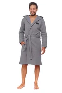 Szlafroki męskie - Szlafrok męski James szary z niedźwiedziem XL - miniaturka - grafika 1