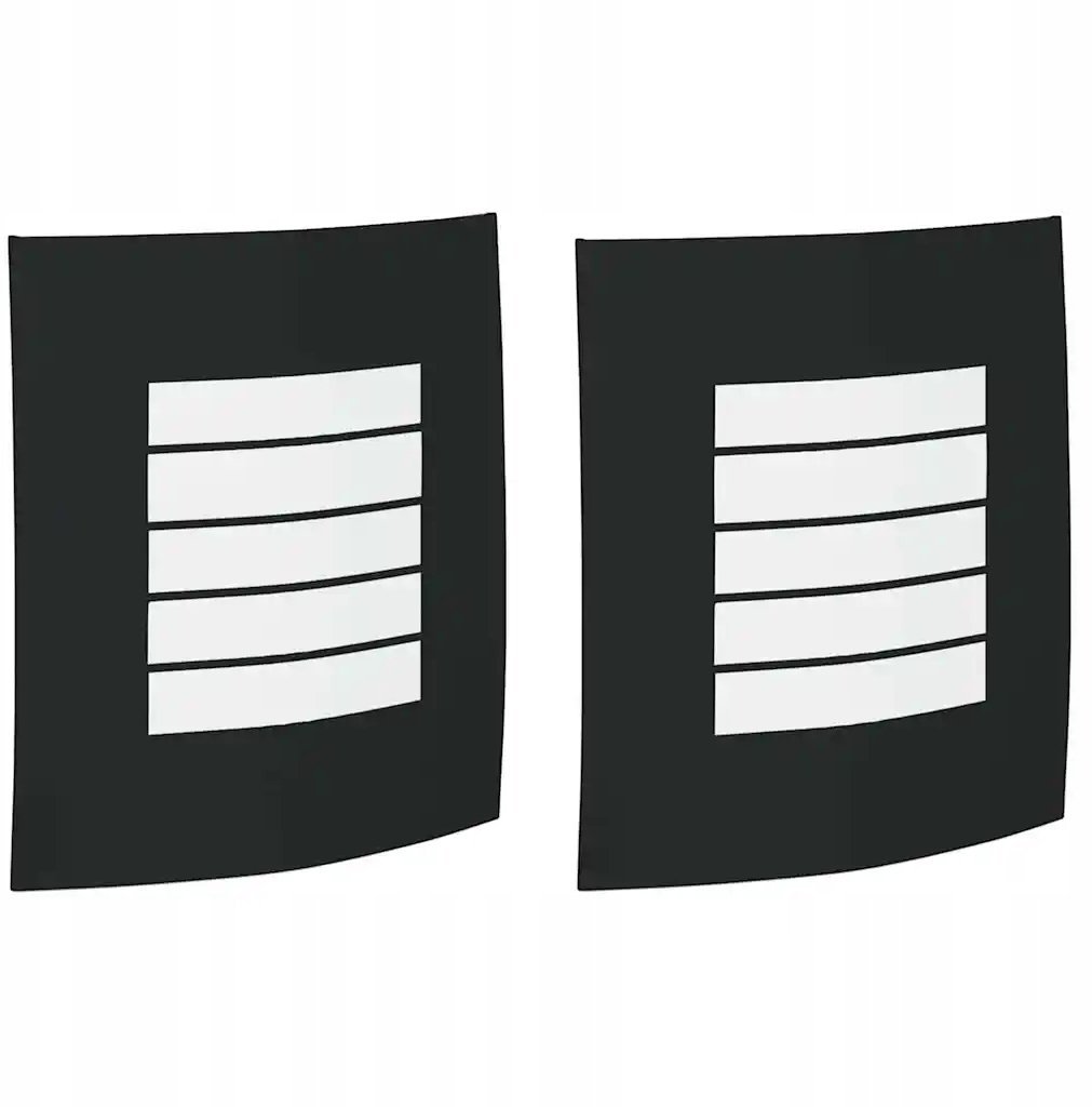 VidaXL Zewnętrzne lampy ścienne 2 szt. Czarny stal nierdzewna IP44