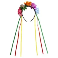 Dodatki do strojów karnawałowych - Opaska Z Różami I Czaszką - miniaturka - grafika 1