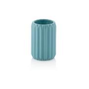 Pojemniki łazienkowe - Kela Ceramiczny kubek łazienkowy 7,5x10,5cm Origami turkusowy KE-20612 - miniaturka - grafika 1