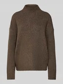 Swetry damskie - Sweter z dzianiny o luźnym kroju z półgolfem model ‘TULLE’ - miniaturka - grafika 1