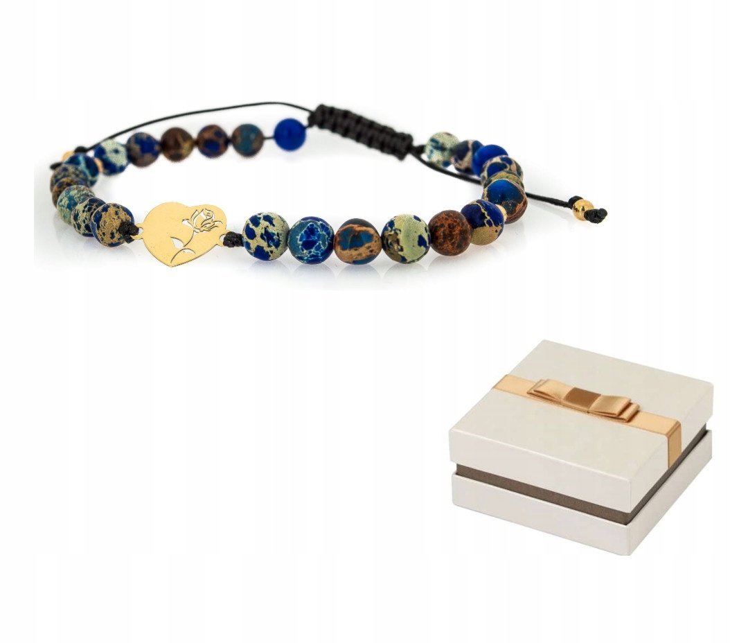 Bransoletka Złote Serce z Różą BZ109