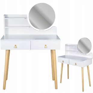 Toaletka z lustrem SCANDI kosmetyczna skandynawska - Toaletki - miniaturka - grafika 1