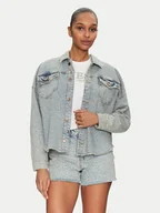 Kurtki damskie - Guess Kurtka jeansowa W5GN90 D5LQ2 Niebieski Regular Fit - miniaturka - grafika 1