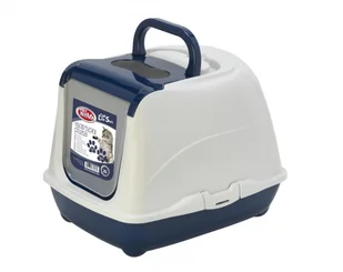 PET NOVA Cat Life Plus Toaleta dla kota 50cm - granatowa - Kuwety dla kotów - miniaturka - grafika 1