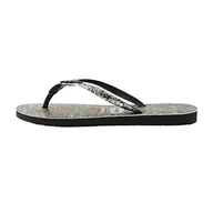 Klapki i japonki damskie - Havaianas Damskie japonki You Metallic, czarny - czarny Black - 41/42 EU - miniaturka - grafika 1