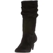 Kozaki damskie - Buffalo London 109708 13184-627 KID SUEDE BLACK 01, kozaki damskie, czarny - Czarny Czarny 01-40 EU - miniaturka - grafika 1