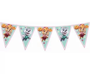 Procos Baner flagi &quot;Paw Patrol Skye and Everest&quot; PROCOS 230 cm 90279 - Gadżety na imprezę - miniaturka - grafika 1