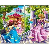 Układanki dla dzieci - PROMO Układanka puzzle Księżniczki - rozmiar Midi (28.5x18.3 cm) Larsen Tactic - miniaturka - grafika 1