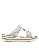 Klapki i japonki damskie - Rieker Klapki V02M6-40 Srebrny - miniaturka - grafika 1