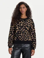 Swetry damskie - Vero Moda Sweter Siljeanimal 10330808 Brązowy Regular Fit - miniaturka - grafika 1