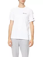 Koszulki męskie - Champion Męski T-Shirt Color Block, biały, S - miniaturka - grafika 1