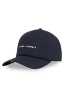 Czapki męskie - Tommy Hilfiger Czapka z daszkiem Th Foundation Soft 6 Panel Cap AM0AM13162 Granatowy - miniaturka - grafika 1