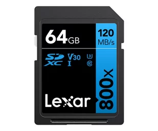 Lexar 64GB 800x Professional SDXC UHS-I U3 V30 - Karty pamięci - miniaturka - grafika 1