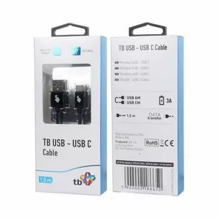 Kabel USB-USB C 1.5m czarny sznurek premium - Kable komputerowe i do monitorów - miniaturka - grafika 1