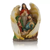 Ozdoby bożonarodzeniowe - Duży ANIOŁ + ŚWIĘTA RODZINA bożonarodzeniowa SZOPKA piękna figurka dekoracja świąteczny PREZENT - miniaturka - grafika 1