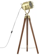 Lampy stojące - Vida Lampa podłogowa na trójnogu lite drewno mango 97 cm V-286109 - miniaturka - grafika 1