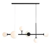 Lampy sufitowe - Dione lampa wisząca na listwie czarna 1092K1_2 szklane klosze kule Aldex - miniaturka - grafika 1