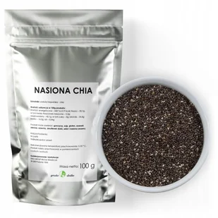 Nasiona Chia 100 G Szałwia Hiszpańska 0,1 Kg Naturalny Błonnik - Ziarna i nasiona roślin strączkowych - miniaturka - grafika 1