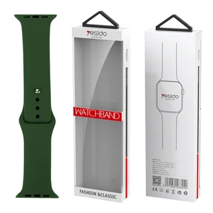 yesido WB44 Silikonowy Pasek do iWatch S 42/44/45 (97+118) #43 ALFALFA/ZIELONY - Akcesoria do smartwatchy - miniaturka - grafika 1