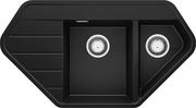 Zlewozmywaki - BRANDE LINK DUAL 900-80 BLACK (czarny mat) - miniaturka - grafika 1