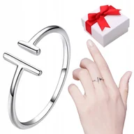 Pierścionki - Pierścionek srebrny otwarty regulowany SREBRO s925 + pudełko na prezent - miniaturka - grafika 1