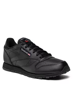 Sneakersy męskie - Classic Reebok Buty Leather 50149 Czarny - grafika 1