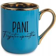 Kubki - KUBEK ELEGANT NIEBIESKI IDEALNY PREZENT DLA PANI FIZJOTERAPEUTKA JAKOŚĆ WZ - miniaturka - grafika 1