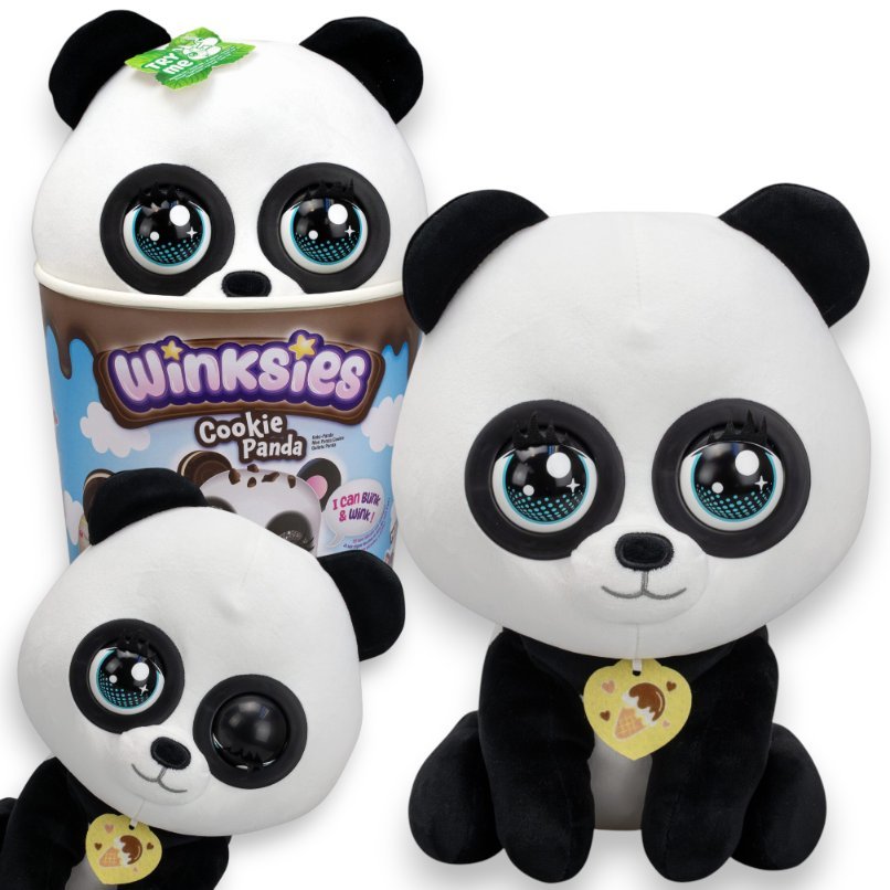 WINKSIES Maskotka CIASTECZKOWA PANDA Pluszowa Przytulanka Dźwięk