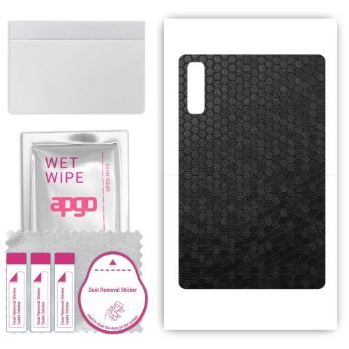 folia naklejka skórka strukturalna na TYŁ do Lenovo Pad Pro 12.7 - Plaster Miodu Czarny - apgo SKINS