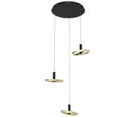 Lampy sufitowe - Wofi 5016-304 - LED Żyrandol ściemnialny na lince BREST LED/26W/230V czarne/złoty - miniaturka - grafika 1