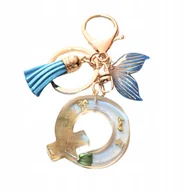 Breloki - Breloczek z literą Q - plażowy urok, piękna ozdoba do kluczy - miniaturka - grafika 1