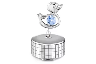 Pozytywka Kaczka Swarovski Niebieska Z Grawerem - Karuzele dla niemowląt - miniaturka - grafika 1