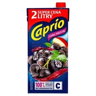 Soki i napoje niegazowane - Napój owocowy Caprio czarna porzeczka z witaminą C karton 2l - miniaturka - grafika 1