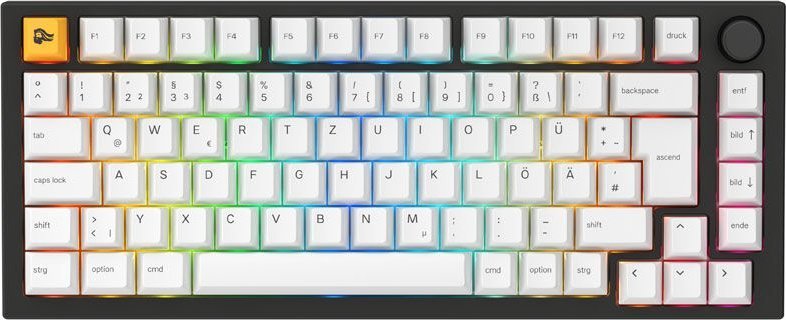 Triton Glorious GMMK Pro Black Slate 75% TKL Keyboard - Pre built, ISO DE-Layout - black GLO-GMMK-P75-FOX-ISO-B-DE