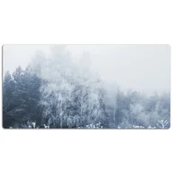 Podkładki na biurko - Mata ochronna z nadrukiem Zimowe drzewa 120x60 cm, Dywanomat - miniaturka - grafika 1