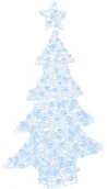 Ozdoby bożonarodzeniowe - vidaXL Choinka z 100 diodami LED Zimna biel 120 cm Akryl - miniaturka - grafika 1
